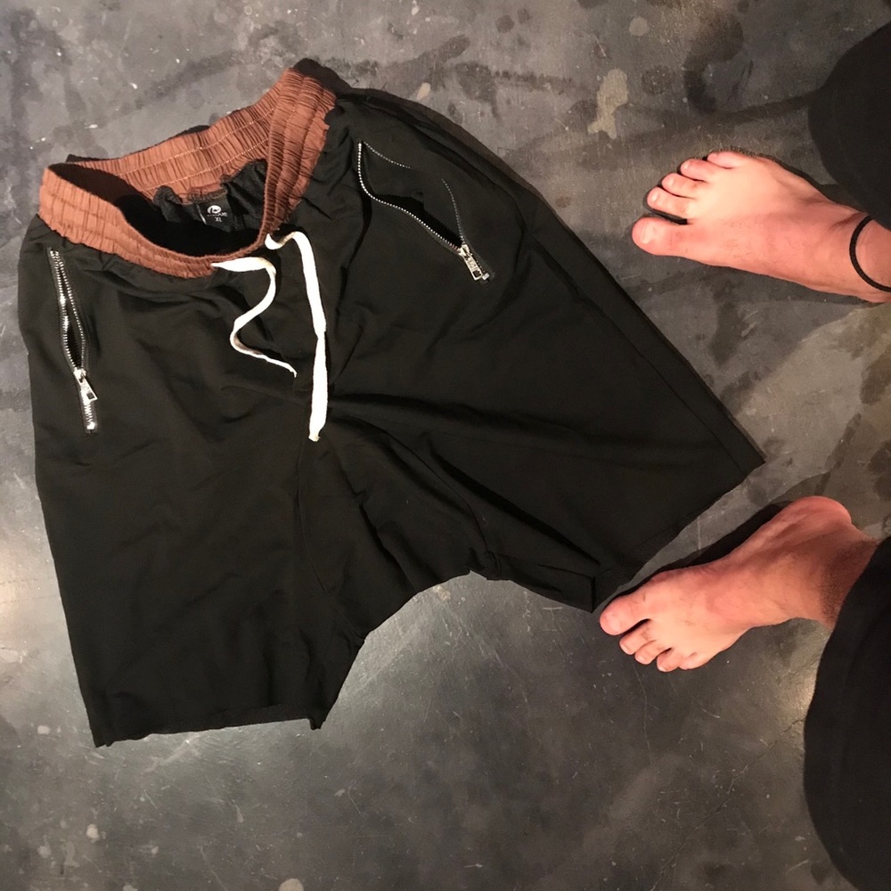 New! Shorts (no tags) Black and Brown cotton blend